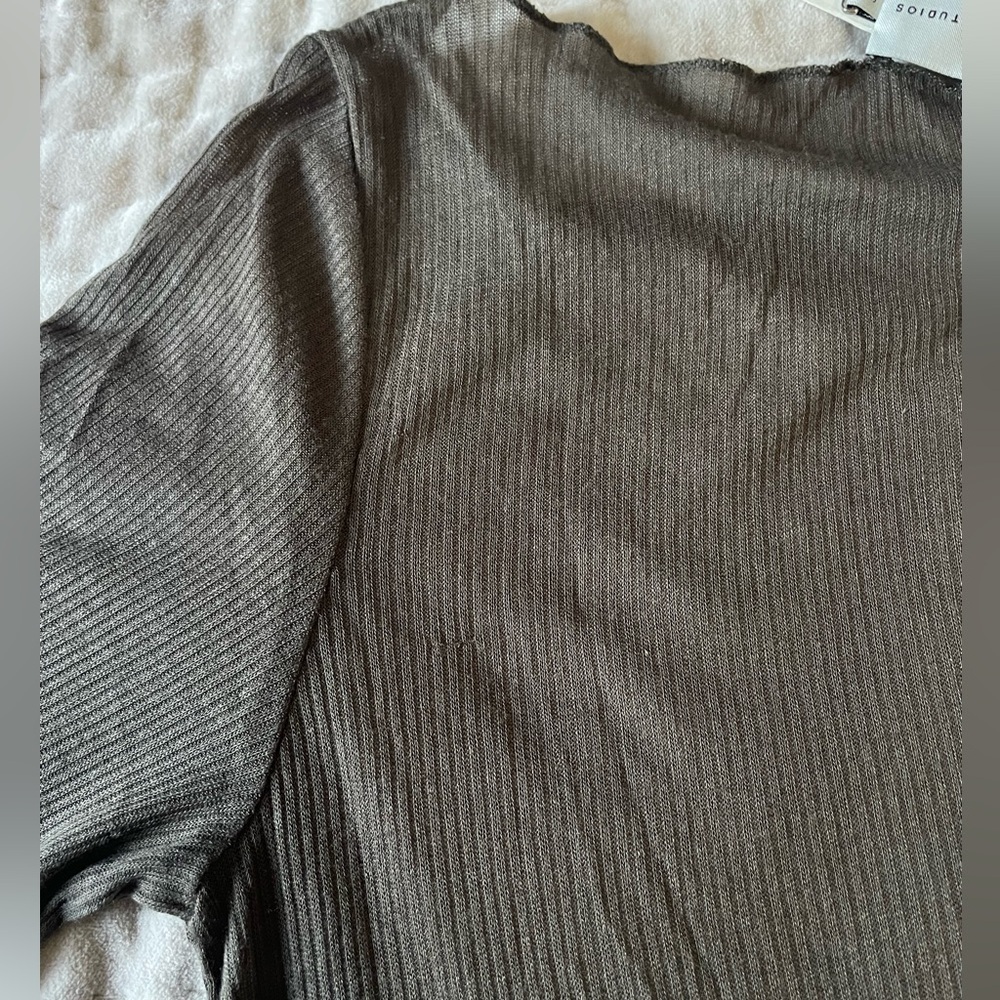 DEIJI STUDIOS The Square Knit Tee In Stone NWT with Flaws XS Read - Picture 15 of 16